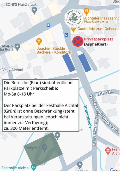 Karte Gaststätte zum Ochsen